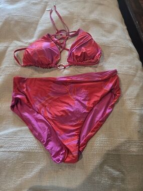 Pink & Magenta Two-Piece Bikini Set